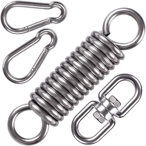 Swing Swivel, Heavy Duty 304 Stainless Steel Double Ended Hanging Eye Hook Hanger with Snap Hooks for Heavy Bag, Gym Equipment, Aerial Yoga, Hammock Chair, Outdoor Playground Swing Set in Saudi Arabia