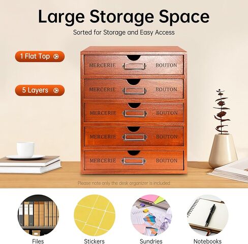 5 أدراج منظم مكتب خشبي عتيق قابل للتكديس خزانة صيدلية 5 أدراج منظم مكتب مكتبة بطاقة كتالوج صندوق تخزين خشبي مكتب خزانة سطح المكتب للقرطاسية للدراسة المكتبية in Kuwait