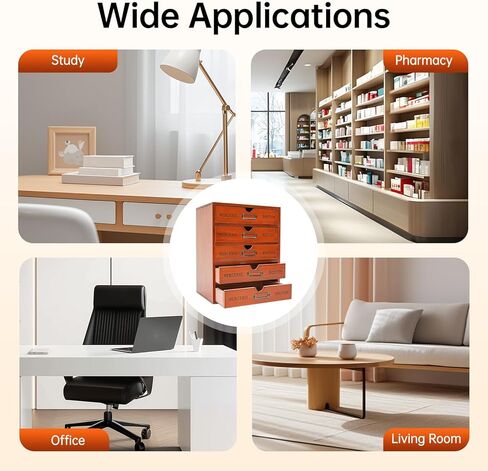 5 أدراج منظم مكتب خشبي عتيق قابل للتكديس خزانة صيدلية 5 أدراج منظم مكتب مكتبة بطاقة كتالوج صندوق تخزين خشبي مكتب خزانة سطح المكتب للقرطاسية للدراسة المكتبية in Kuwait