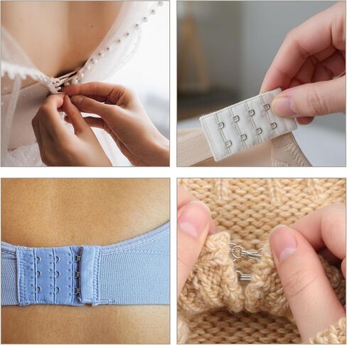TIESOME 120 Sets Hook and Eye Closures for Clothing, Sewing Hooks and Eyes Closure, Silver 3 Sizes (40 Sets Each) Sewing Clasps for Clothing for Bra, Dress, Skirt, Trousers DIY Sewings Repair in Saudi Arabia
