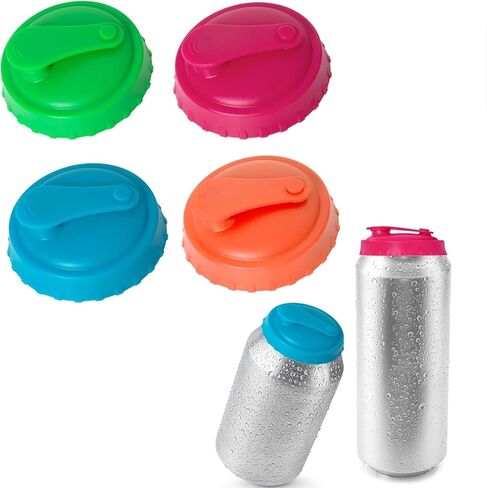 Ciieeo Leakproof Silicone can Covers 4Pcs Reusable Soda can Lids Saver for Standard 2.44In Beer Pop Juice Beverage Cans Protective Seal in Saudi Arabia