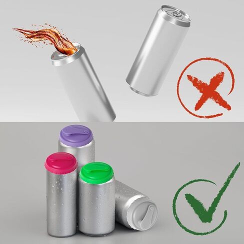 Ciieeo Leakproof Silicone can Covers 4Pcs Reusable Soda can Lids Saver for Standard 2.44In Beer Pop Juice Beverage Cans Protective Seal in Saudi Arabia