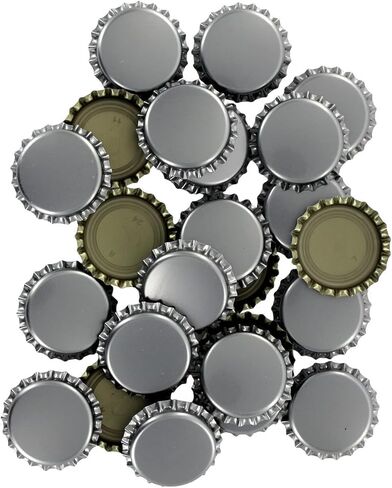 FastRack 288 Oxygen Absorbing Beer Bottle Caps | 26mm Pry-Off Silver Standard Homebrew Bottle Tops for Glass Bottles | PVC-Free Beer Crown Caps for Bottling in Saudi Arabia