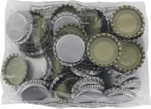 FastRack 288 Oxygen Absorbing Beer Bottle Caps | 26mm Pry-Off Silver Standard Homebrew Bottle Tops for Glass Bottles | PVC-Free Beer Crown Caps for Bottling in Saudi Arabia