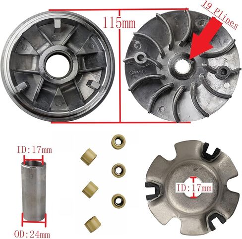 مجموعة بكرة محرك RedCap 161 لمحرك GY6 200cc CVT متوافقة مع الدراجات البخارية GY6 200cc ATVs Go Karts Buggies الصينية in Saudi Arabia