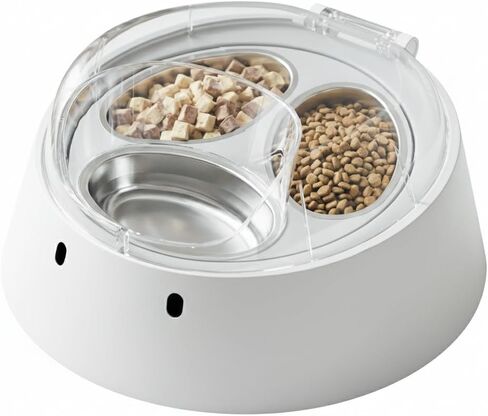 Anifam Microchip RFID Cat Feeder, Automatic Pet Feeder for Multi-Pet Homes, Dog Proof Cat Feeding Station with Stainless Steel Bowls for Small Dogs, Stops Food Stealing & Special Diets in Saudi Arabia