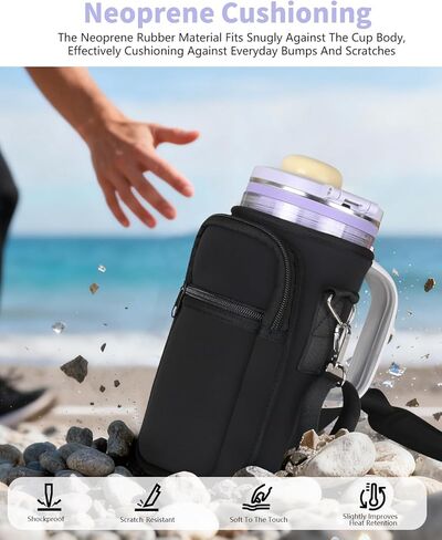 حقيبة حمل الخلاط لـ Ninja BlendBOSS - جيبان أماميان بسحاب، حزام كروس قابل للتعديل مع وسادة، بسيطة وأنيقة - تصميم نحيف موجه - ملحق حافظة لـ Ninja BlendBOSS in Kuwait