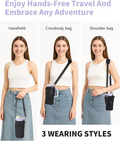 حقيبة حمل الخلاط لـ Ninja BlendBOSS - جيبان أماميان بسحاب، حزام كروس قابل للتعديل مع وسادة، بسيطة وأنيقة - تصميم نحيف موجه - ملحق حافظة لـ Ninja BlendBOSS in Kuwait