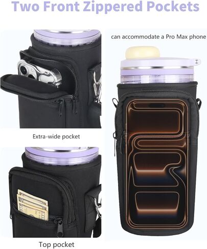 حقيبة حمل الخلاط لـ Ninja BlendBOSS - جيبان أماميان بسحاب، حزام كروس قابل للتعديل مع وسادة، بسيطة وأنيقة - تصميم نحيف موجه - ملحق حافظة لـ Ninja BlendBOSS in Kuwait