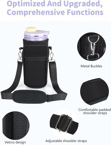 حقيبة حمل الخلاط لـ Ninja BlendBOSS - جيبان أماميان بسحاب، حزام كروس قابل للتعديل مع وسادة، بسيطة وأنيقة - تصميم نحيف موجه - ملحق حافظة لـ Ninja BlendBOSS in Kuwait