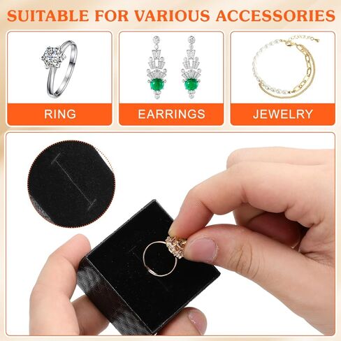 Baluue Jewelry Box Organizer Inserts Soft Black Sponge Lining Pads for Rings and Earrings 1.69X1.69X0.78 Inch Compact Foam Insert for Jewelry Display and Storage in Saudi Arabia