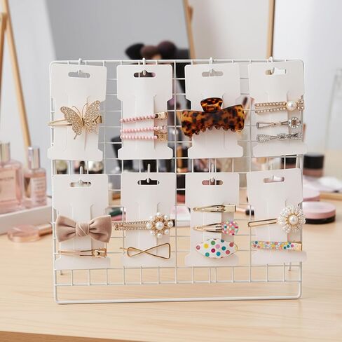 500 PCS Hair Clip Bow Display Cards Hair Barrettes Jewelry Display Holder Rectangle Paper Cardboard for Organizing, 4.5 x 2.5 Inches (White) in Kuwait
