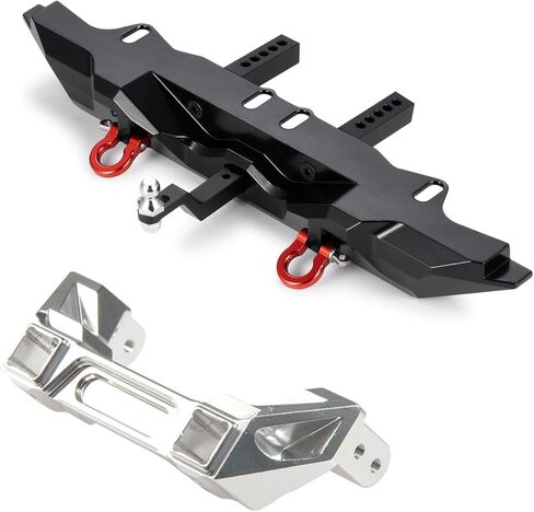 Aluminum RC Rear Bumper with Trailer Hitch & Rear Bumper Mount Upgrade Parts for 1/10 Tra-xxas TRX-4 TRX4 RC Crawler Car in Saudi Arabia