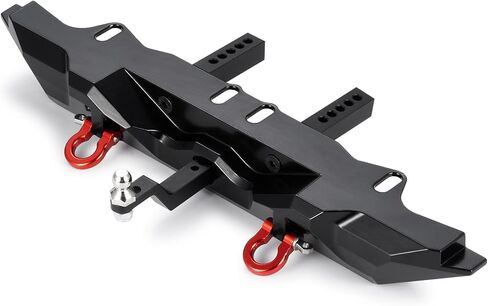 Aluminum RC Rear Bumper with Trailer Hitch & Rear Bumper Mount Upgrade Parts for 1/10 Tra-xxas TRX-4 TRX4 RC Crawler Car in Saudi Arabia