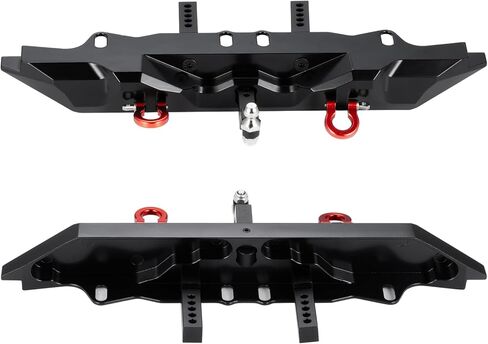 Aluminum RC Rear Bumper with Trailer Hitch & Rear Bumper Mount Upgrade Parts for 1/10 Tra-xxas TRX-4 TRX4 RC Crawler Car in Saudi Arabia