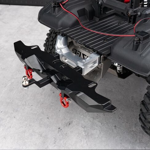 Aluminum RC Rear Bumper with Trailer Hitch & Rear Bumper Mount Upgrade Parts for 1/10 Tra-xxas TRX-4 TRX4 RC Crawler Car in Saudi Arabia