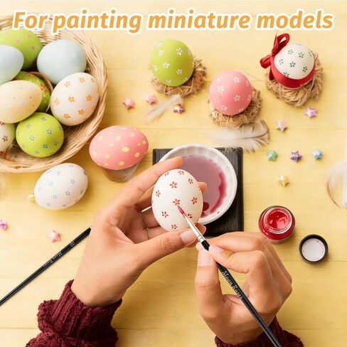 Moon Roses 30 Pcs Miniature Detail Paint Brush Set, 3rd Generation Tiny Liner Brushes, 3 Sizes (0, 00, 000) Fine Tip Paint Brush for 40K Model Crafts, Watercolor Acrylics Oil & Nail Painting in Saudi Arabia