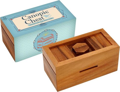 BSIRI Canopic Chest Challenging Brain Teaser Wooden Mind Puzzles and Use as Money Stash Jewelry 3D Puzzle Lock Box Gift Card Money Puzzle for Cash Gift in Saudi Arabia