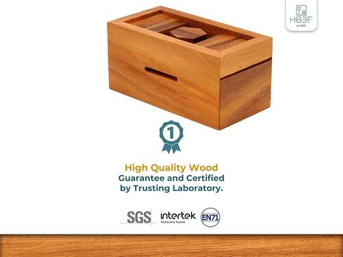 BSIRI Canopic Chest Challenging Brain Teaser Wooden Mind Puzzles and Use as Money Stash Jewelry 3D Puzzle Lock Box Gift Card Money Puzzle for Cash Gift in Saudi Arabia