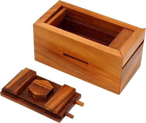 BSIRI Canopic Chest Challenging Brain Teaser Wooden Mind Puzzles and Use as Money Stash Jewelry 3D Puzzle Lock Box Gift Card Money Puzzle for Cash Gift in Saudi Arabia