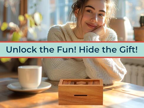 BSIRI Canopic Chest Challenging Brain Teaser Wooden Mind Puzzles and Use as Money Stash Jewelry 3D Puzzle Lock Box Gift Card Money Puzzle for Cash Gift in Saudi Arabia