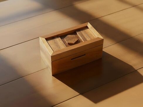 BSIRI Canopic Chest Challenging Brain Teaser Wooden Mind Puzzles and Use as Money Stash Jewelry 3D Puzzle Lock Box Gift Card Money Puzzle for Cash Gift in Saudi Arabia