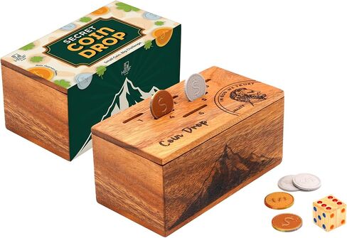 BSIRI Canopic Chest Challenging Brain Teaser Wooden Mind Puzzles and Use as Money Stash Jewelry 3D Puzzle Lock Box Gift Card Money Puzzle for Cash Gift in Saudi Arabia