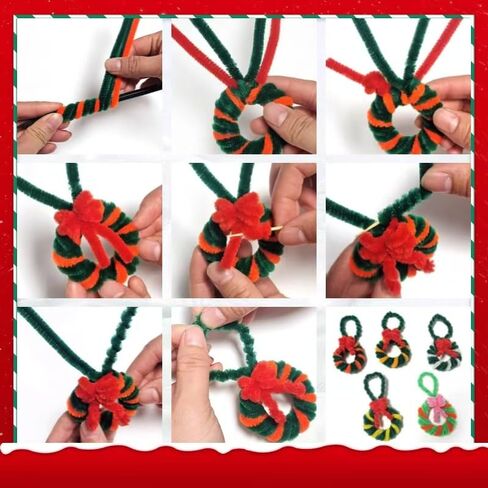 White Pipe Cleaners for Crafts,200PCS Chenille Stems,Craft Supplies,Thick Chenille Stems Fuzzy Wire Sticks Holiday Decorations and Christmas in Saudi Arabia