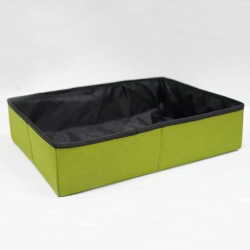 Acouto Portable Cat Travel Litter Box - Odor-, and Collapsible Design for Cats, Lightweight and Convenient for Travel, Green (S 30x40cm / 11.8x15.7in) in Saudi Arabia