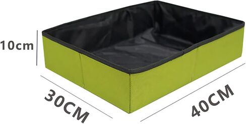 Acouto Portable Cat Travel Litter Box - Odor-, and Collapsible Design for Cats, Lightweight and Convenient for Travel, Green (S 30x40cm / 11.8x15.7in) in Saudi Arabia