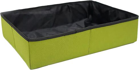 Acouto Portable Cat Travel Litter Box - Odor-, and Collapsible Design for Cats, Lightweight and Convenient for Travel, Green (S 30x40cm / 11.8x15.7in) in Saudi Arabia