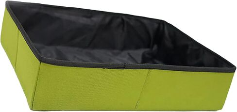 Acouto Portable Cat Travel Litter Box - Odor-, and Collapsible Design for Cats, Lightweight and Convenient for Travel, Green (S 30x40cm / 11.8x15.7in) in Saudi Arabia