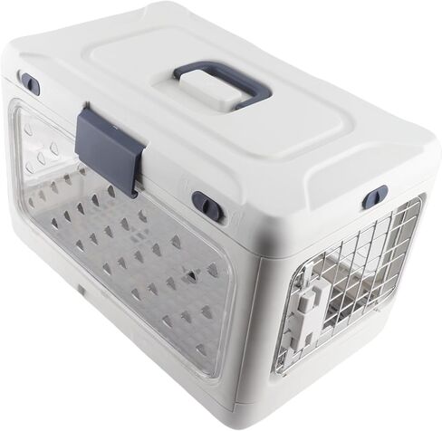 Haofy Portable Cat Kennel Large Capacity Foldable Transparent Crate Airline Approved Pet Carrier for Car Airplane Small Apartments RV Life Daily Use in Saudi Arabia