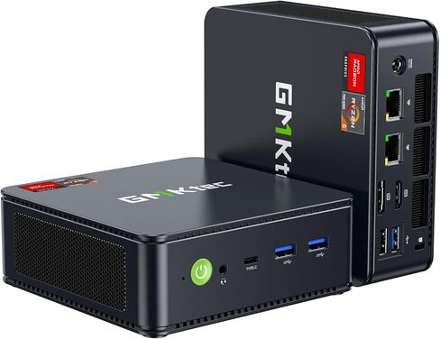 GMKtec K16 Gaming Mini PC AMD Ryzen 7 7735HS (4.75GHz) 32DDR5 RAM +512GB Hard Drive PCle SSD, Dual NIC LAN 2.5G Desktop Computer, Dual USB4, HDMI 2.0, USB-C in Kuwait