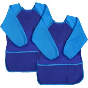 Kids Art Smock with Long Sleeve 3 Roomy Pockets Artist Children Aprons for Toddlers Age 3-8 Painting Crafts in Saudi Arabia