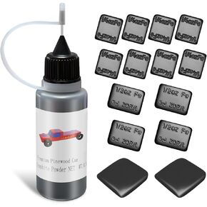 Kypikosp Pinewood Weights Car Kit-5OZ Total Derby Weights (2pcs Tungsten Weights Putty & 12pcs 2 Sizes Derby Weights for Pinewood Car) - Graphite Lubricant Powder for Derby car Wheels Axles Speed in Saudi Arabia