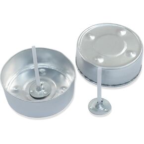 100 قطعة من أكواب الشاي الخفيفة المصنوعة من الألومنيوم مع فتائل الشموع، معبأة في صندوق كرتوني لمستلزمات صنع الشموع بنفسك in Kuwait