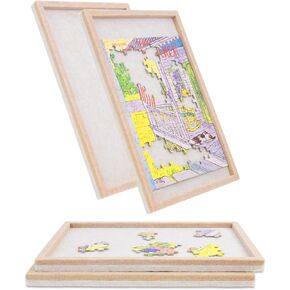 لوحة ألغاز محمولة مكونة من 4 قطع، لوحة ألغاز صغيرة للألغاز الصغيرة، لوحة ألغاز خفيفة الوزن مقاس 11.8 × 7.8 بوصة للسفر والأنشطة الخارجية والحفلات in Kuwait