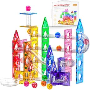 115PC Marble Run Toy Maze Race Track 3D Magnetic Tiles Set STEM Building & Learning Educational Magnet Construction Child Brain Development Kit Playset in Saudi Arabia