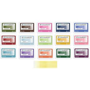49 and Market Dye Bundles - Set #2-15 Ranger 49 and Market Highly pigmented blendable dye Ink Sets with Trebbies Detail Sticks (15 Ink Pads) in Saudi Arabia
