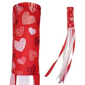 Madrona Brands Valentines Day Heart Windsock (Pattern of Hearts, 48 Inch) in Saudi Arabia