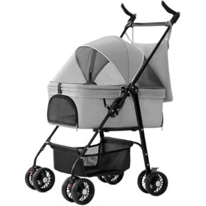 Pet Strollers Pet Stroller for Outings, Small Pull Cart, Puppy Stroller, Dog Walking Cart, Small, Lightweight, Foldable Cat Pet Stroller Medium(G,B) in Saudi Arabia