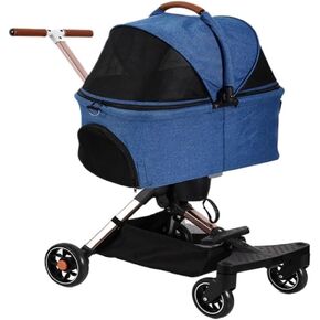 Pet Strollers Pet Stroller is Lightweight, Small and Medium-Sized, Foldable, Detachable, Lightweight for Outdoor Travel Pet Stroller Medium(White) in Saudi Arabia