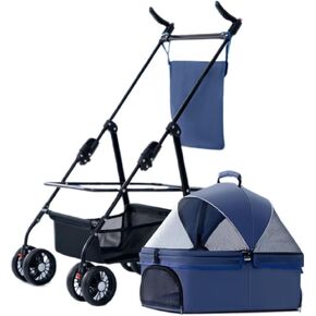 Pet Strollers Pet Stroller for Outings, Small Pull Cart, Puppy Stroller, Dog Walking Cart, Small, Lightweight, Foldable Cat Pet Stroller Medium(Blue,A) in Saudi Arabia