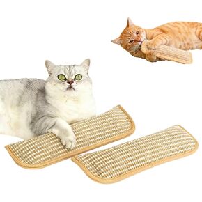 لعبة وسادة السيزال النعناع البري، 2 حزمة من ألعاب النعناع البري الطبيعية التفاعلية للخدش الداخلي والمضغ والتسنين، ممتعة للقطط الصغيرة والقطط البالغة وتخفيف القلق in Kuwait