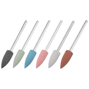 1-Set Polishing Bit Buffing Wheel, 0.23 Inch(6mm) Dia Silicone Pointed Polishing Kit Sanding Bits for Jewelry/Bone Products/Jade Carvings, Rotary Tool in Saudi Arabia