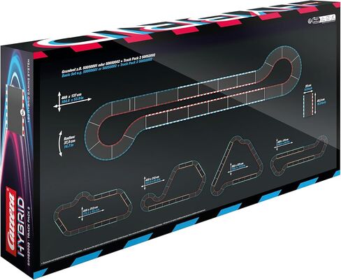 حزمة Carrera Hybrid Track 2 - تتضمن مجموعة التوسيع أقسامًا إضافية لمضمار السباق المستقيم لتمديد مضمار السباق وتخصيصه in Kuwait