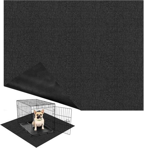 46" X 60" X 0.23'' Mat for Under Dog Crate, Non-Slip Rubber Kennel Mat for Crate to Protect Floors Extra Large Washable Absorbs Urine Dog Playpen Mat in Kuwait