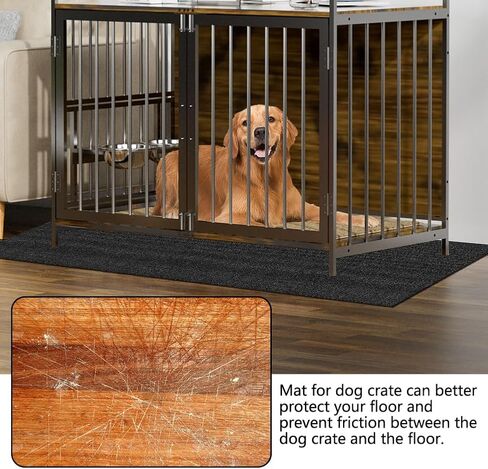 46" X 60" X 0.23'' Mat for Under Dog Crate, Non-Slip Rubber Kennel Mat for Crate to Protect Floors Extra Large Washable Absorbs Urine Dog Playpen Mat in Kuwait