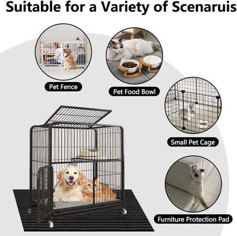 46" X 60" X 0.23'' Mat for Under Dog Crate, Non-Slip Rubber Kennel Mat for Crate to Protect Floors Extra Large Washable Absorbs Urine Dog Playpen Mat in Kuwait